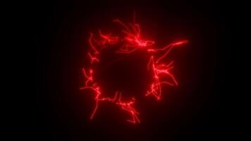 Red electric spark loop effect video