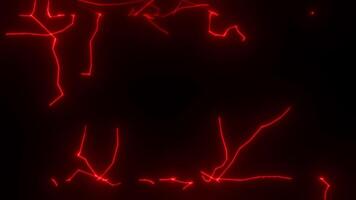 Red electric spark loop effect video