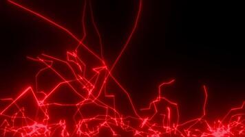 Red electric spark loop effect video