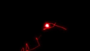 Red electric spark loop effect video