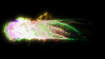 Green swirl particle loop effect video