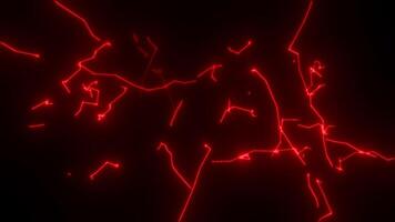 Red electric spark loop effect video