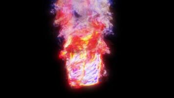 Red smoke swirl loop effect video