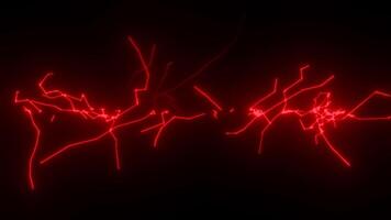 Red electric spark loop effect video