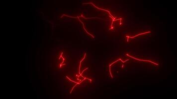 Red electric spark loop effect video