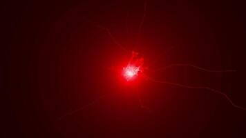 Red electric spark loop effect video
