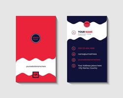 Corporate Vertical Business Card Template vector