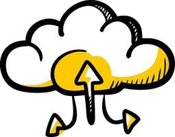 Cloud computing illustration vector