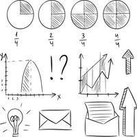 decorative isolated office elements for presentations design vector