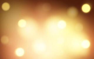 Warm Golden Bokeh Light with Soft Blur. Blurry Yellow Light Spots and Gentle Glow, Background decoration vector