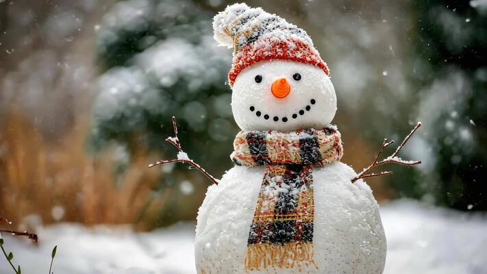 Snow Man Stock Video Footage for Free Download