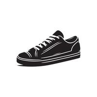 black and white sneakers vector