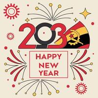 Creative hand drawn new year vector
