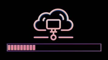 a cloud icon with a key and a lock video