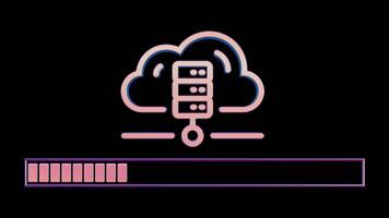a cloud with a barcode on it and a cloud icon video