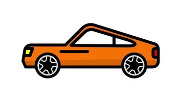 Compact and efficient city car illustration crafted for seamless navigation in crowded urban environments video