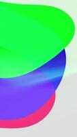 A collection of abstract colorful shapes set against a gentle and soft background. Motion video
