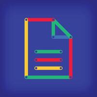 Colored linear page icon design. Color line transitions with unique tutorial educational design. vector