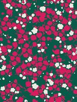 Solid colour floral pattern vector