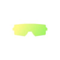 Green sunglasses for snowboarding with gradient vector