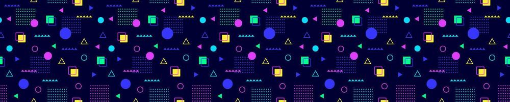 Geometric purple memphis 3d seamless pattern vector