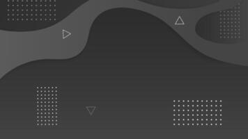 Grey wave abstract with triangle shapes and dots background vector