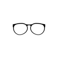 Classical glasses with black frames vector