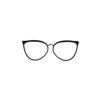 Openwork glasses with black frames vector