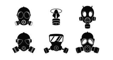 Gas masks and respirators icon vector