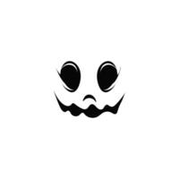Frightening smile zombie face. Evil ghost smirk for halloween vector