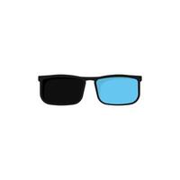 Glasses for checking vision. Special accessory with black lens vector