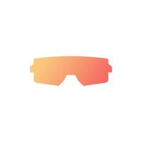 Orange sunglasses for snowboarding with gradient vector
