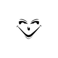 Scary and horror face. Evil spooky smile for halloween vector