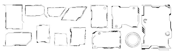no cyber frame template. Panel displays with an interface vector
