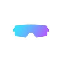 Blue sunglasses for snowboarding with gradient vector
