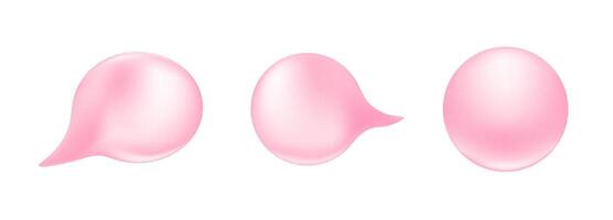 bubblegum inflated pink 3d isolated vector