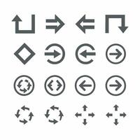 arrow icons set on white background vector