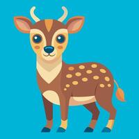 a cartoon deer with big eyes and a big nose vector