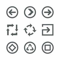 arrow icons set, arrow directionr illustration vector