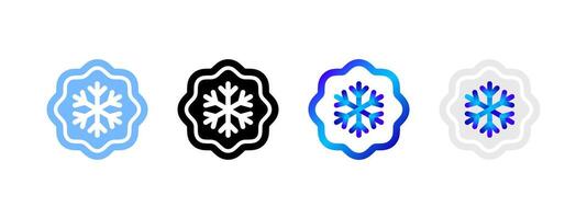 Snowflake set. Christmas icons. Abstract snowflakes vector