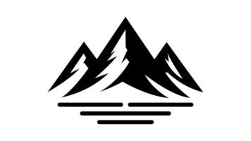 Striking Mountain icon Black and White Background for Bold Designs vector