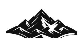 Black Mountain Design Perfect for Landscape Themes, Travel Campaigns, and Decorative Projects vector