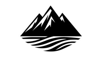 Majestic Mountain icon Elegant Black Silhouette for Any Design vector