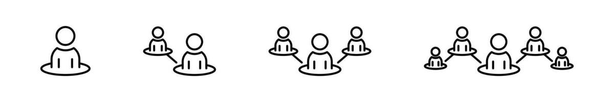 Communication icons. Editable icons for website design and mobile applications. Teamwork concept icons. Cooperation symbols. Society icons. vector