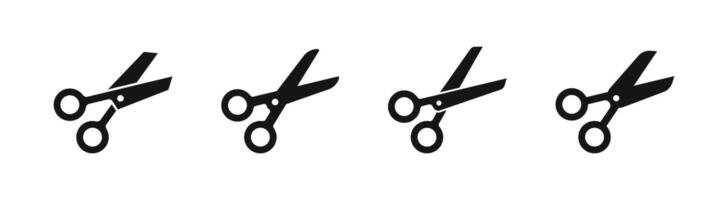Scissors set. Scissors icons. Scissors icons. Cutting scissors silhouettes vector