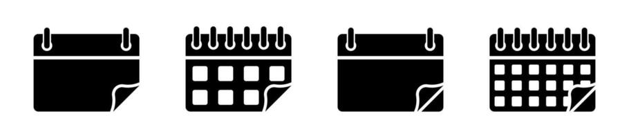 Dates and planning symbols. Basic calendar designs vector