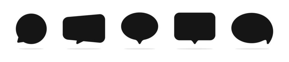 Speech bubble, speech balloon, chat bubble. Speech bubble icons. Message bubbles set. Speech bubbles silhouettes. vector