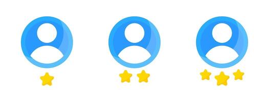 Profile rating. Loyalty, rating, feedback, satisfaction. Rating employee. vector