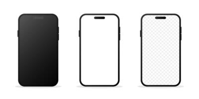 Blank screens for mockups. Smartphone and tablet shapes vector