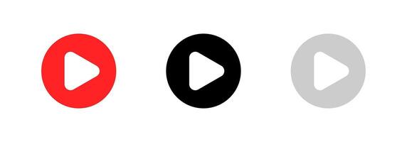 Play Button. Start Buttons Illustration. Audio Media Player Play Button set. vector